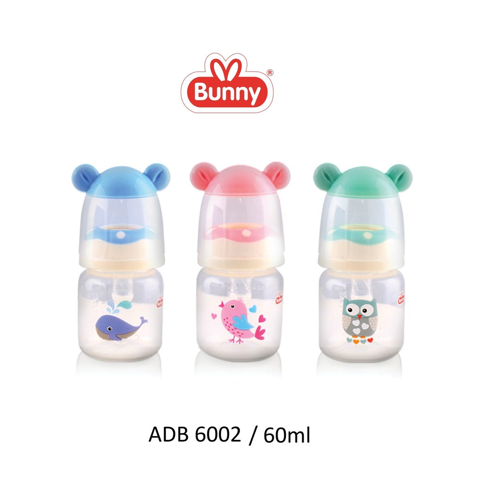 LUSTY BUNNY Reg Feeding Bottle 250ML I 120ML I 60ML Printed Hood Botol Bunny