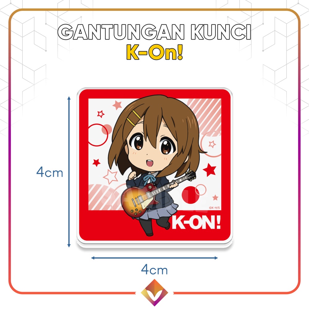 GANCI K-ON! CHIBI Keychain Gantungan Kunci Anime K-ON Ganci Yui Mio Azusa Tsumugi Anime K ON KON