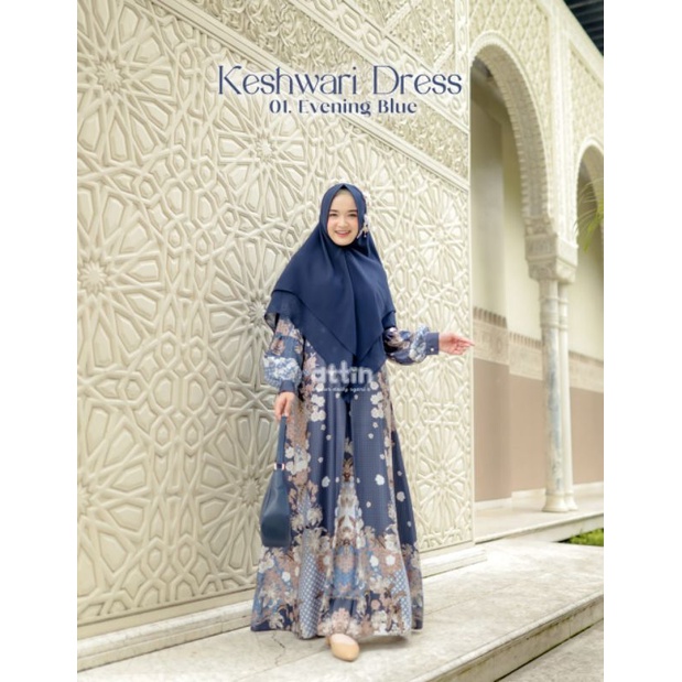 Open PO Keshwari Dress by Attin/ Gamis silk gamis satin mewah gamis kondangan