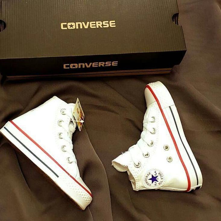 Siap Kirim Terbaru Sepatu sekolah anak SD converse alstar Hitam Garis Putih UKURAN 31-35