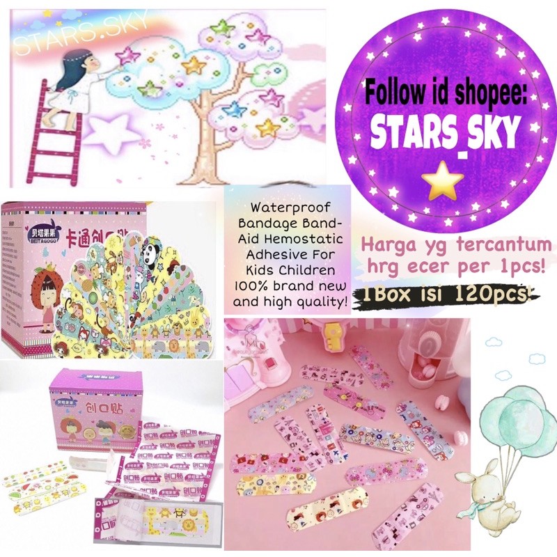 Hansaplast anak karakter motif / plester luka anak anti air motif / plester kartun anak