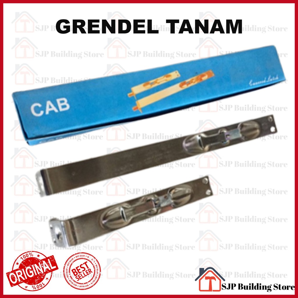 GRENDEL TANAM stainless CAB , grendel pintu ganda . Kunci pintu atas bawah komplit