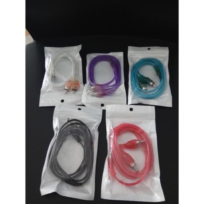 BOS - KABEL AUX 2 IN 1 | CABLE AUDIO 2X1 | JACK 3.5mm TO RCA 2 X 1