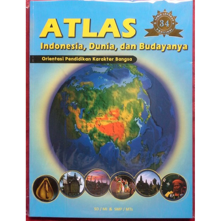 Buku Atlas Indonesia, Dunia, Dan Budayanya ORIGINAL