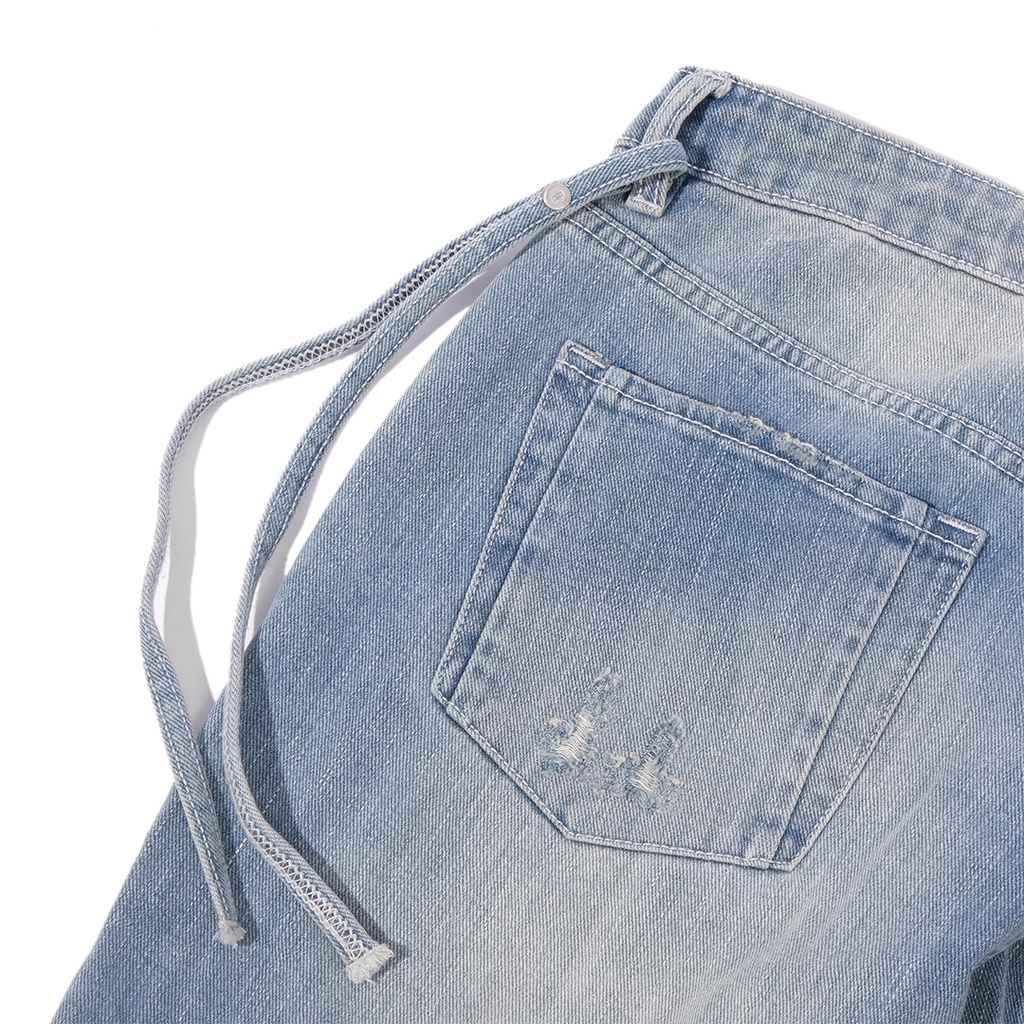 Kith Varick Letter Denim Jeans Washed Light Blue