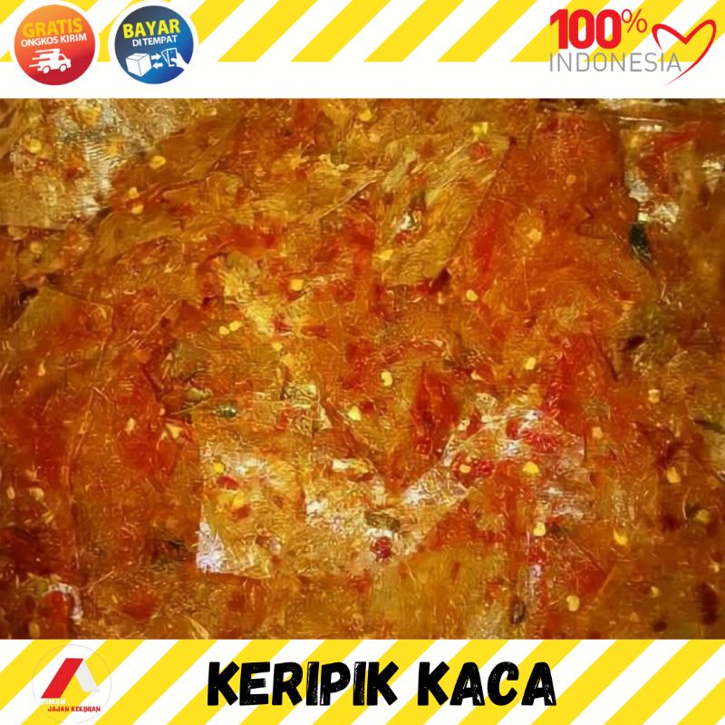 KERIPIK KACA / KERIPIK BELING/ KRIPCA PEDAS ASIN DAUN JERUK