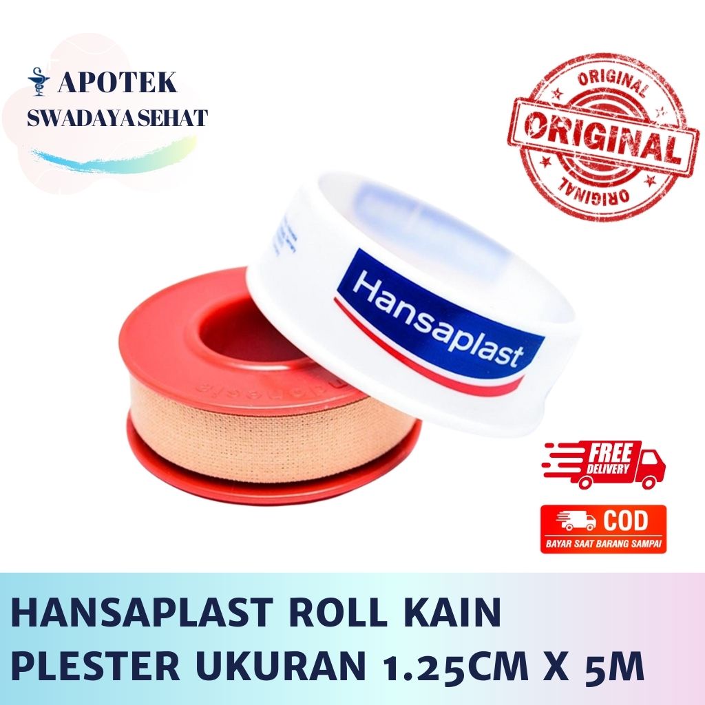 HANSAPLAST ROLL KAIN Ukuran 1,25 CM X 5 M Perban Plester 1.25cm 5m P3K Coklat