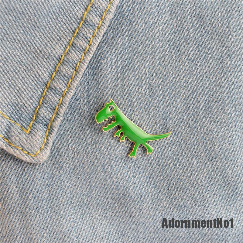 (Adornmentno1) Bros / Pin Desain Dinosaurus Enamel Untuk Aksesoris Pakaian