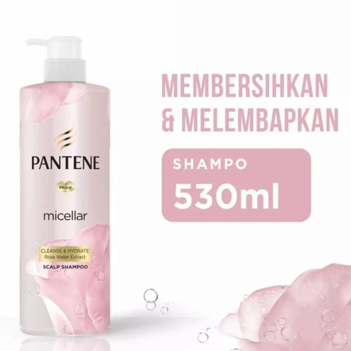 Pantene Micellar Cleanse Hydrate Rose Water Shampo / Conditioner 530Ml Merdeka Baru