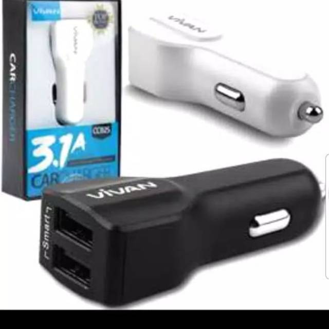 Vivan Car Charger CC02S Dual Port USB Original