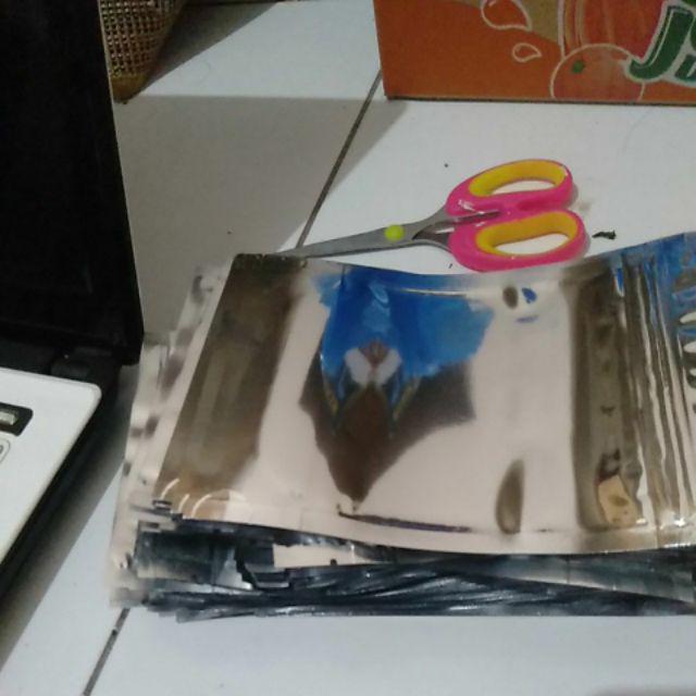 10 X 15 Min100pcs Kantong Plastik Klip Alumunium Foil Silver Ziplock Bag Aluminium Standing Kemasan