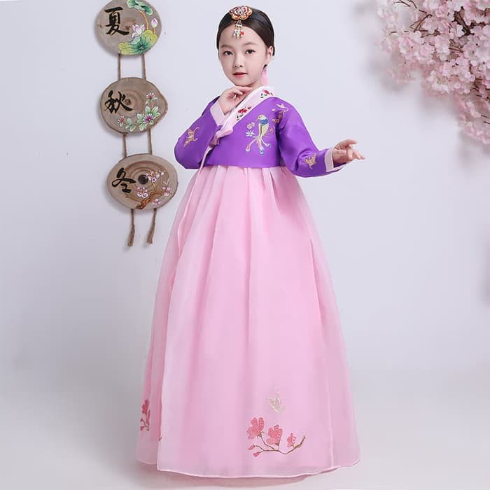 Hanbok girl anak dress korea kostum korean traditional clothes long