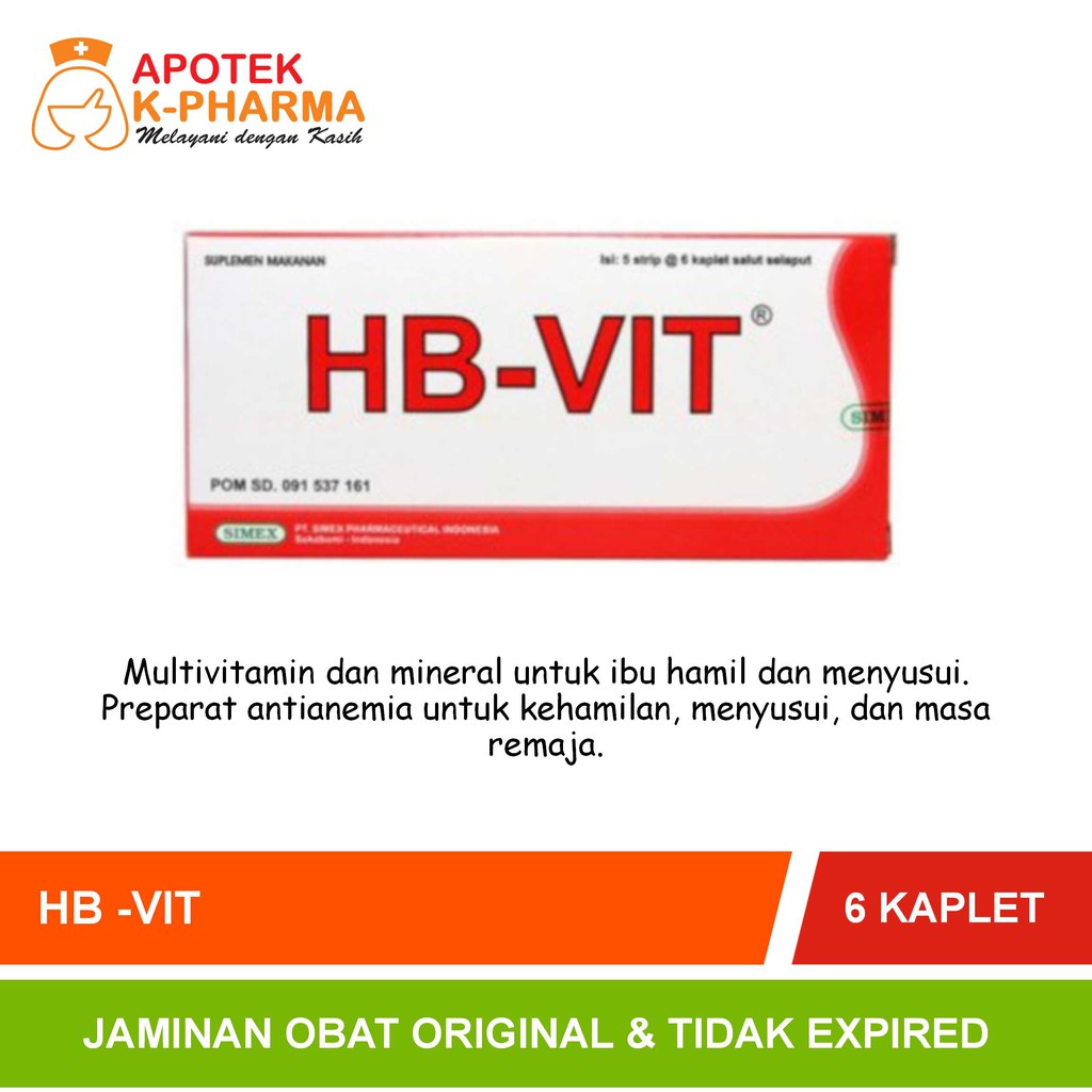 HB-VIT Strip Isi 6 Kaplet Obat Original Simex