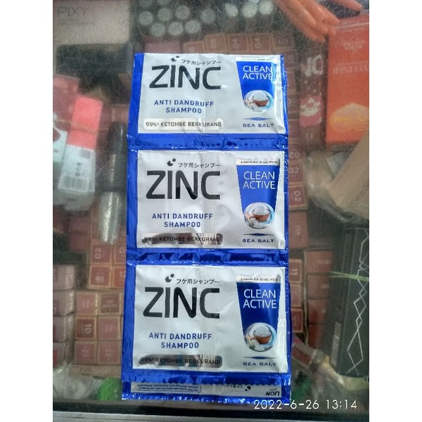 Shampoo Zinc sachet 10ml x 12pcs ( 1 Renceng )