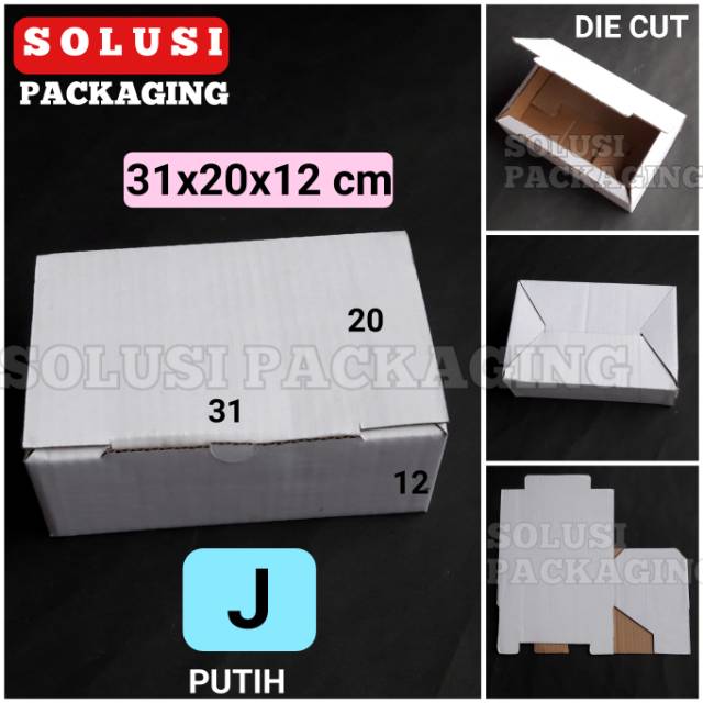 

Isi 10pcs KOTAK TIPE J PUTIH KARDUS KARTON BOX PACKING CORRUGATED POLOS KARDUS SEPATU