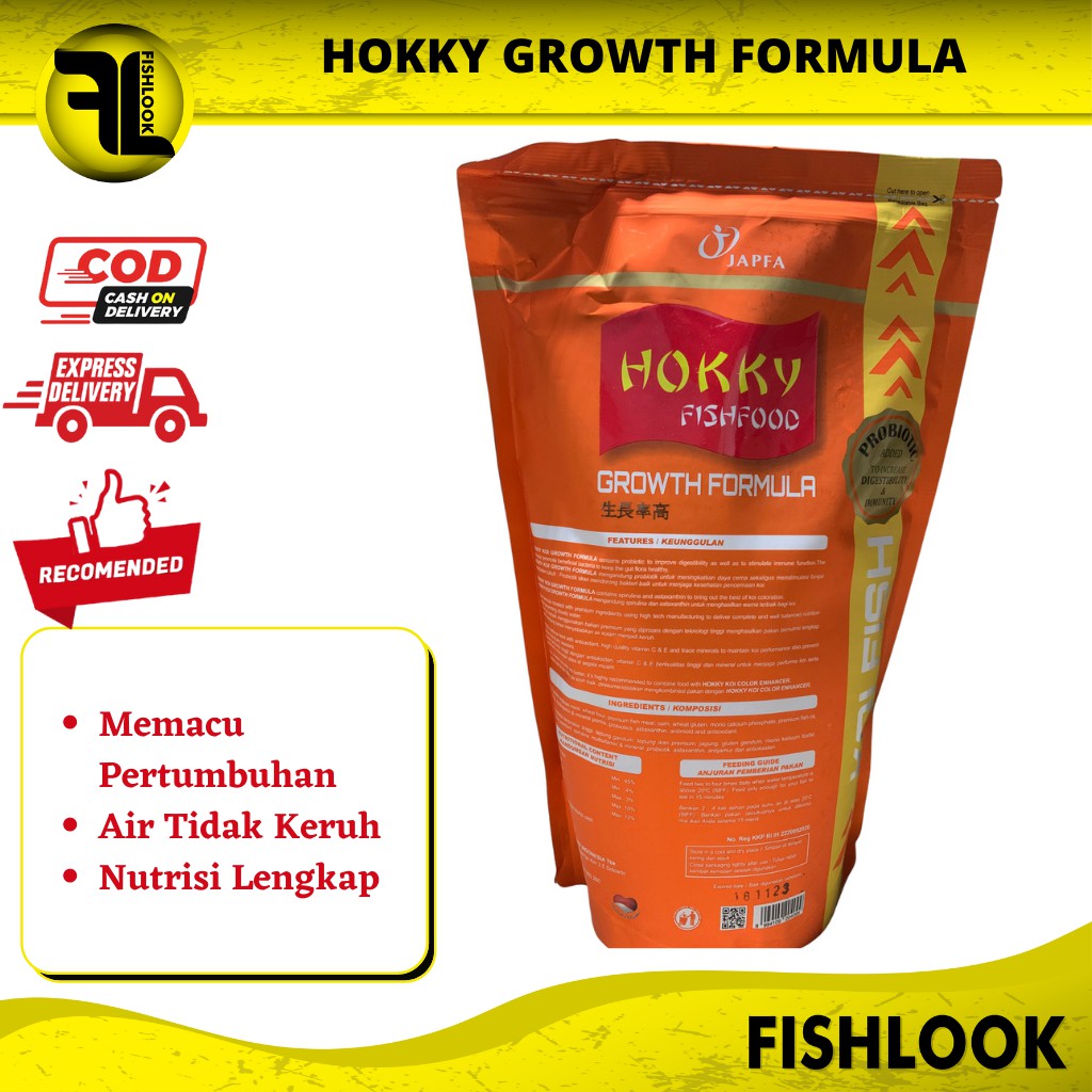 Makanan Ikan Koi HOKKY Growth Size M Medium PELET KOI