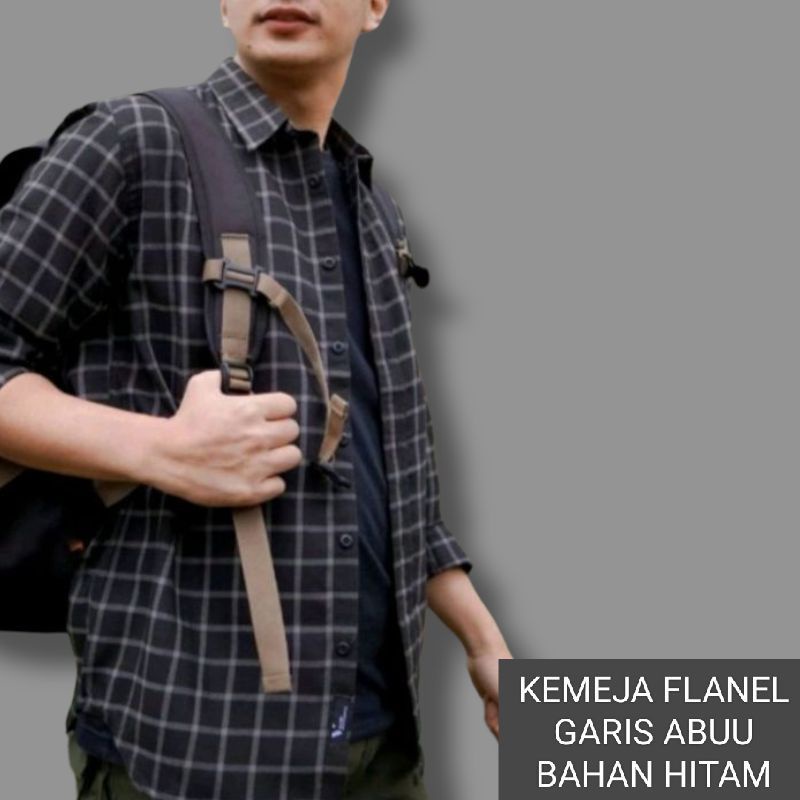 Flanel kemeja lengan panjang pria baju pria