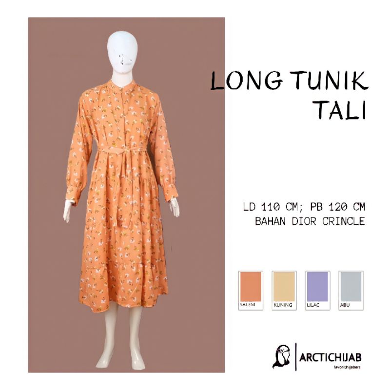 LONG TUNIK TAKI | ATASAN WANITA MODEL TUNIK TALI MOTIF BUNGA