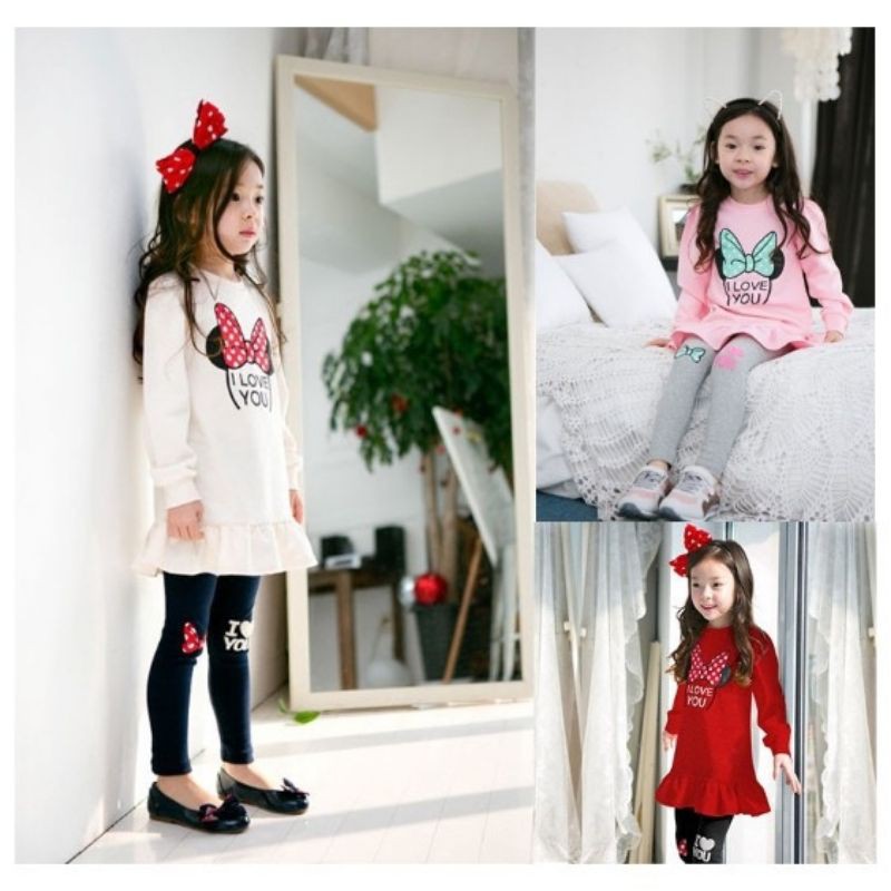 2-8TH BAJU SETELAN ANAK PEREMPUAN KAOS LENGAN PANJANG &amp; CELANA PANJANG LEGGING IMPORT HIGH QUALITY