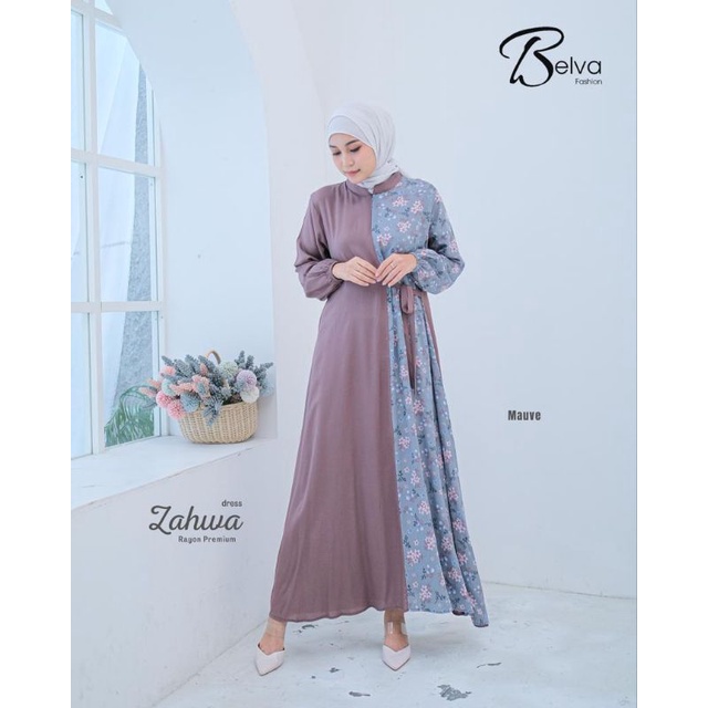 BELVA FASHION - ZAHWA DRESS [ GAMIS RAYON PREMIUM ]