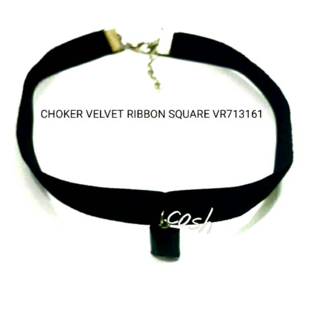 VR713161 KALUNG CHOKER VELVET RIBBON SQUARE