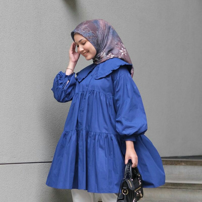 KIRANA TUNIC - Tunik Polos Lengan Panjang Tunik Polos Bisa Jumbo Lengan Balon