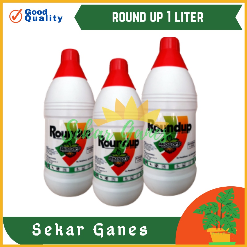 Sekarganes Original Roundup 1 Liter Obat Pembasmi Rumput Liar Ilalang Gulma Herbisida Asli Round Uperbisida