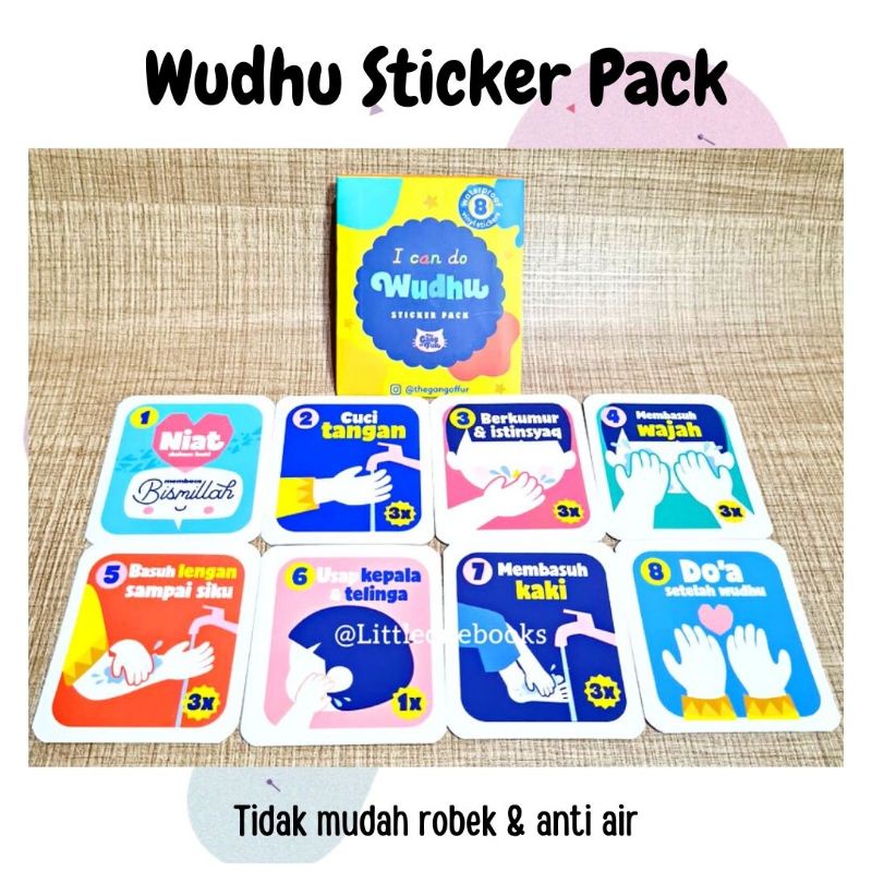 

wudhu sticker pack / sticker wudhu vinyl anti air / sticker anak