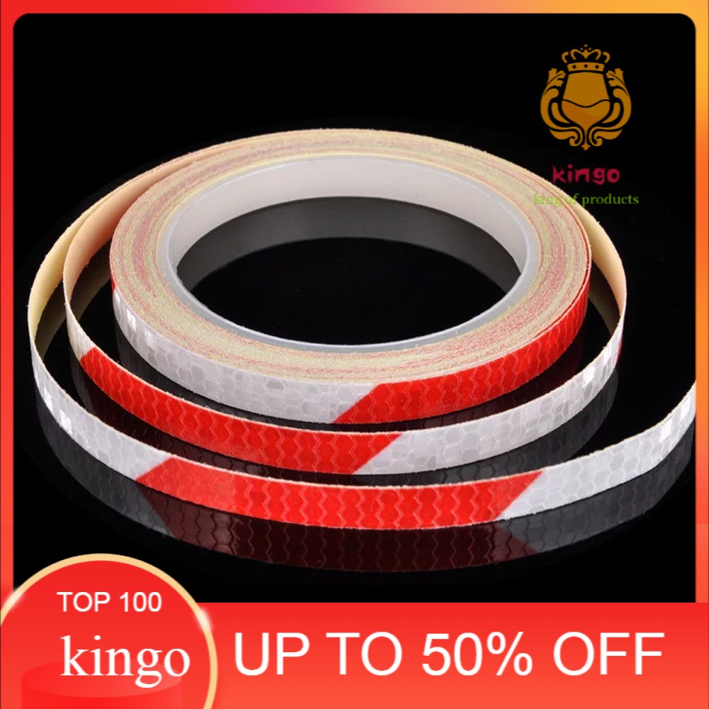 

Stiker Peringatan Keamanan Reflektor 1cm X 8 M -Merah Silver