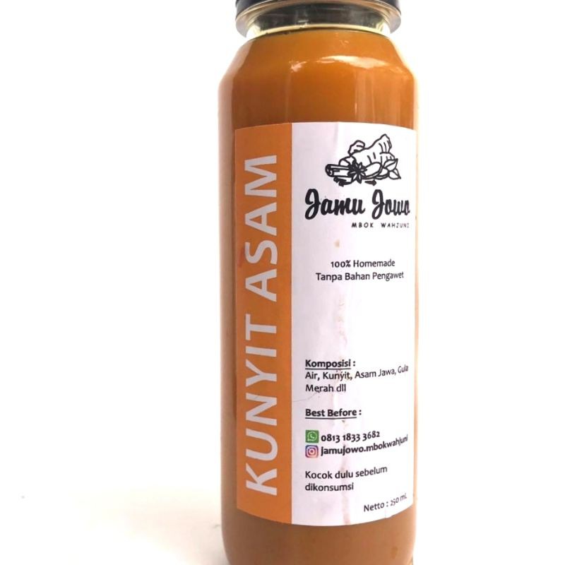 

Jamu Kunyit Asam Botolan 250 mL (gojek & grab only)