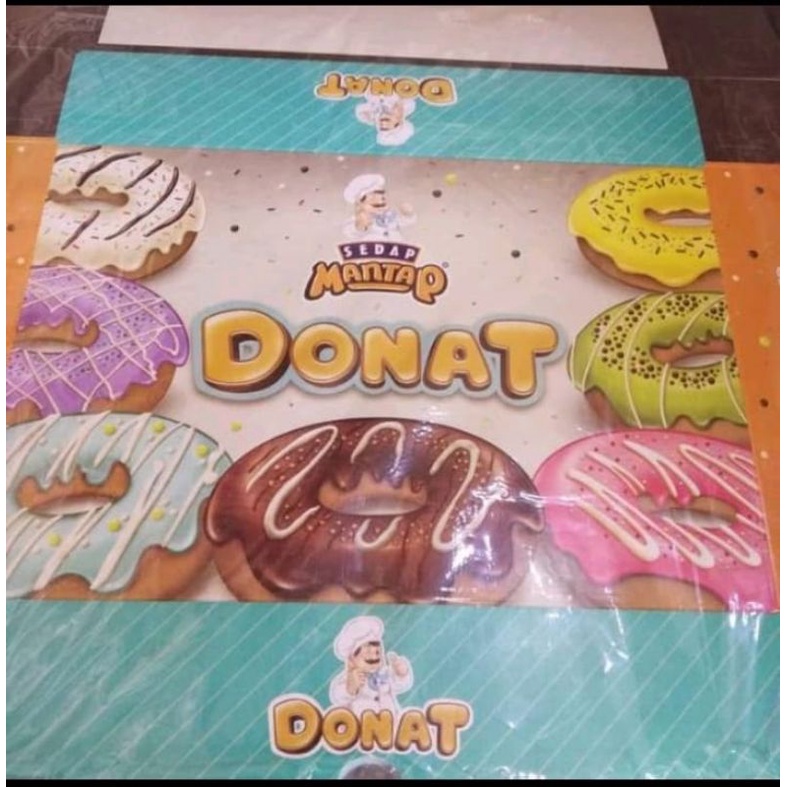 (10pcs) Kotak Donat Isi 6 - Dus Box Donat - Sedap Mantap 27x18,5x5,3 cm