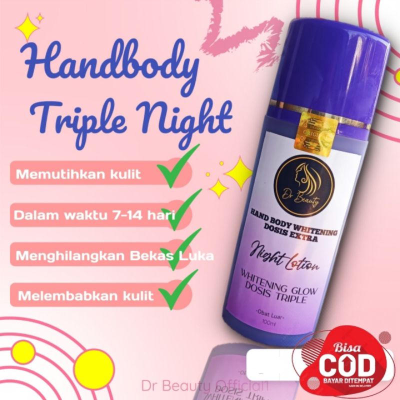 Handbody Dosting Triple Glow Extra Anggur Super Ampuh Memutihkan Kulit Bandel BPOM &amp; Original