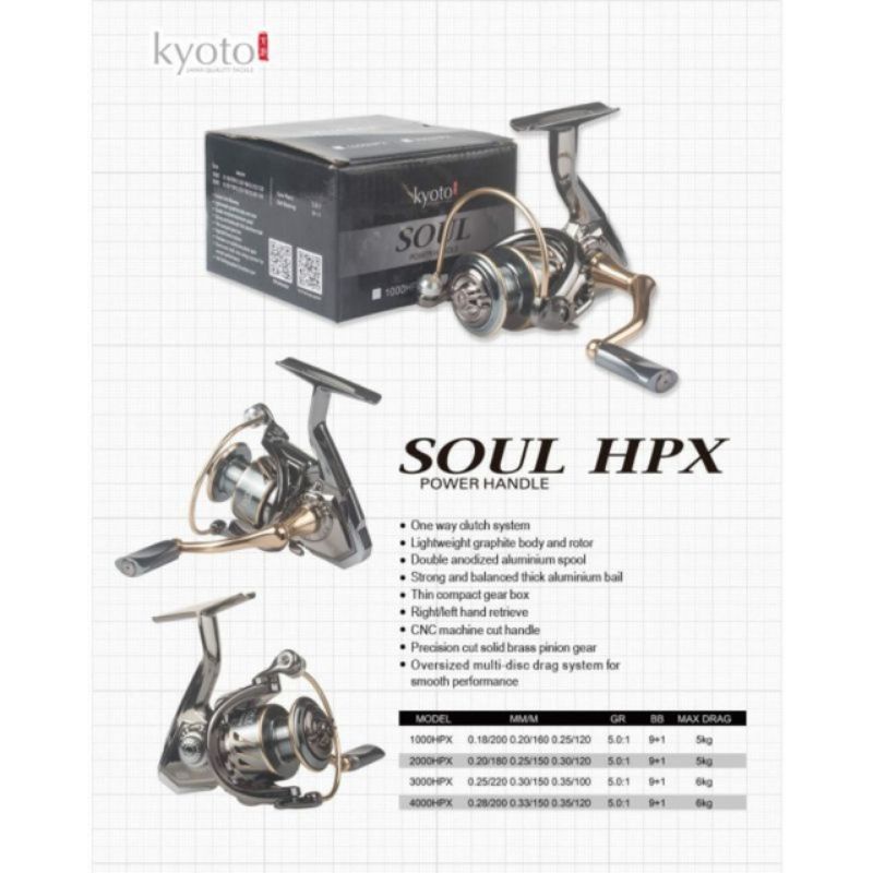 REEL POWER HANDLE KYOTO SOUL 1000 2000