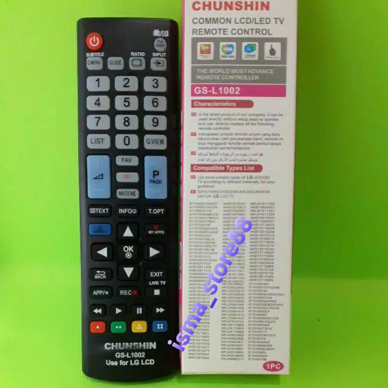 REMOT TV LG SMART 3D LCD LED MULTI CHUNSHIN
