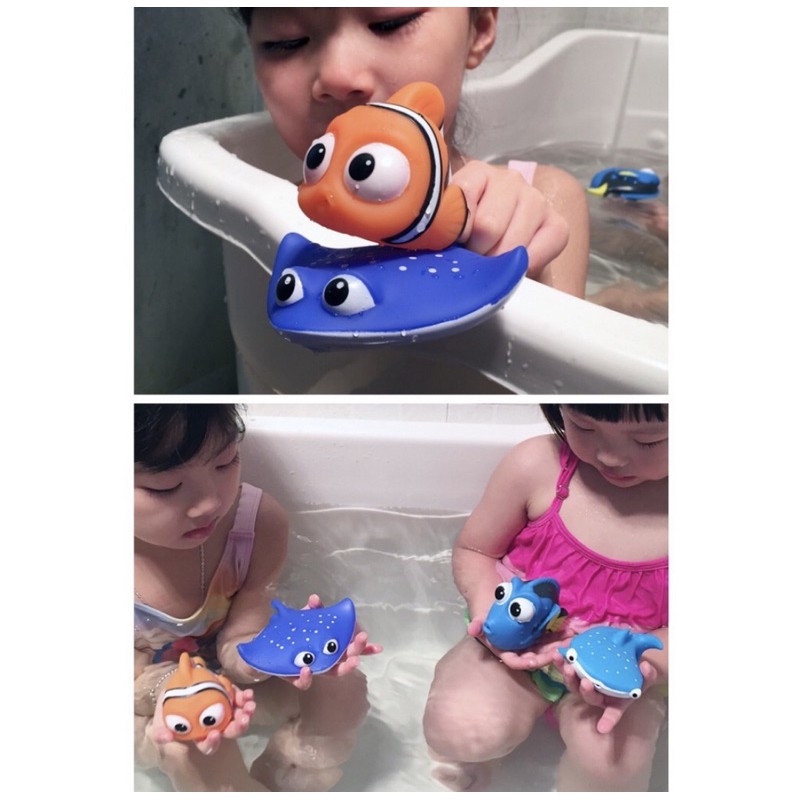 Baby Bath Toys Mainan mandi anak, Mainan karet ikan nemo semprot air, Mainan tembak air karet mandi