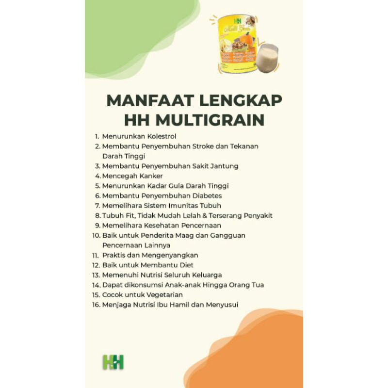 HH MULTI GRAIN HWI - DIET SEHAT JANTUNG SEHAT BEBAS KOLESTEROL