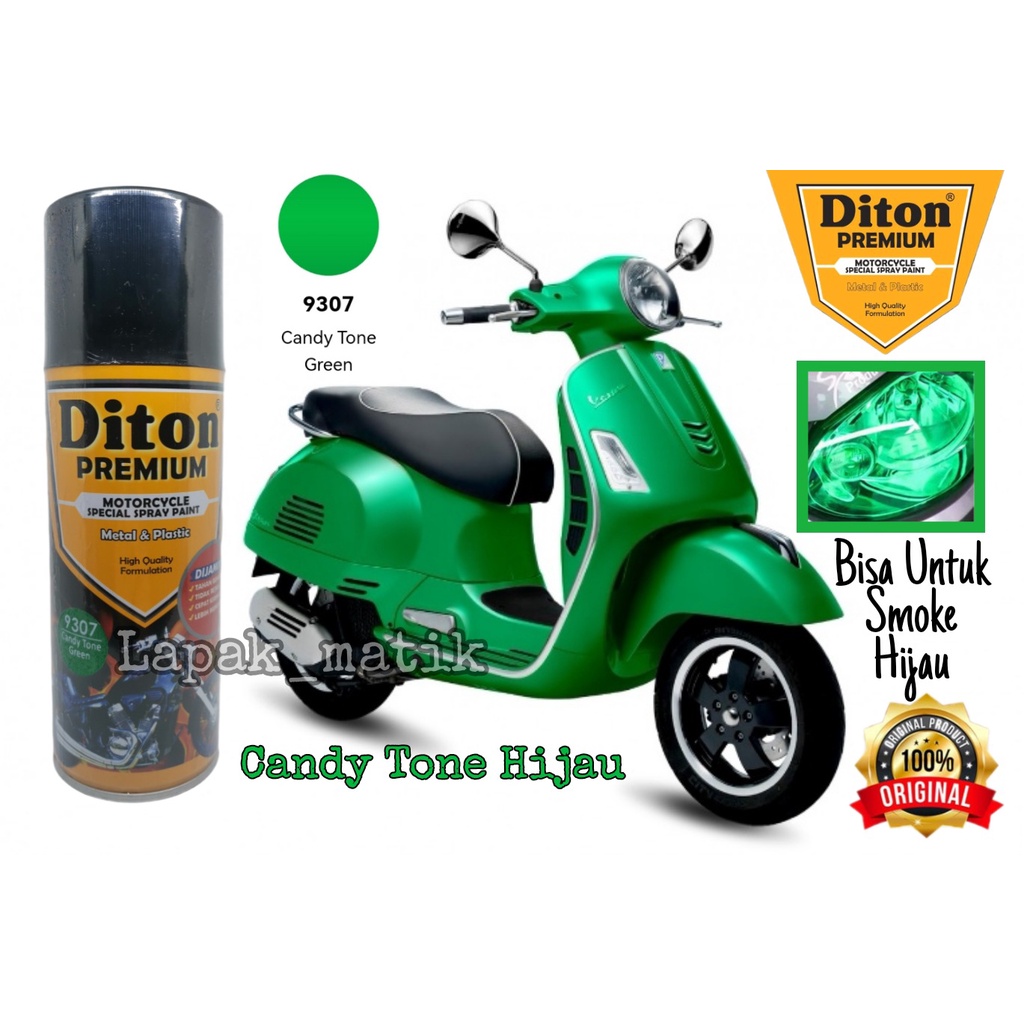 Pilok DITON PREMIUM Candy Tone GREEN 9307 HIJAU CANDY 400ML