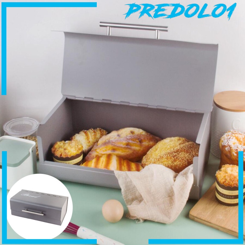 [PREDOLO1] Metal Modern Bread Storage Box Bin for Kitchen Organizer Storage Container