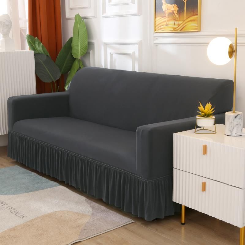 Sarung PELINDUNG sofa 1/2/3 seater RUMBAI/Cover sofa import elastis