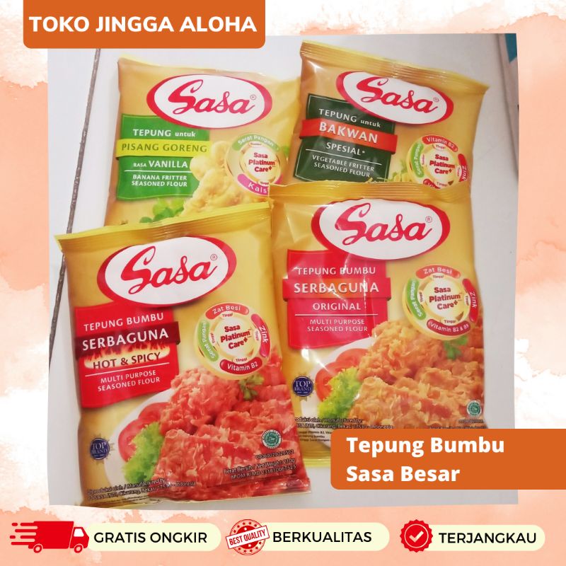 

Jingga✓ Tepung bumbu Sasa Sachet Besar / Krispi serbaguna hot - tepung pisang goreng - bakwan