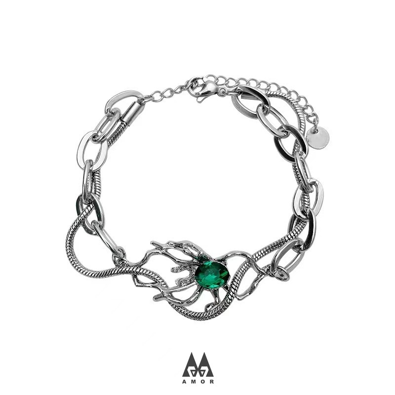 Gelang Tangan Model Laba-Laba Ganda Gaya hip hop Untuk unisex