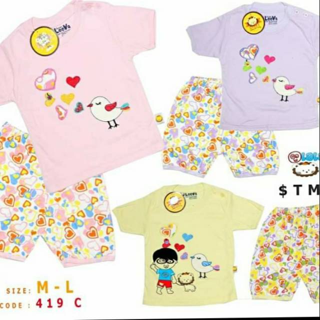 Setelan kaos pendek Leeva