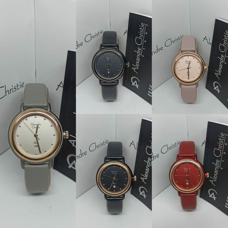Jam Tangan Wanita Alexandre Christie 2963 AC2963 AC 2963 Tali Kulit