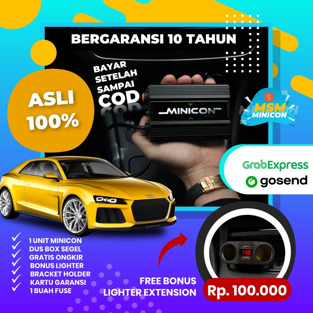 MINICON MOBIL STABILIZER AKI ACCU PENGHEMAT BAHAN BAKAR MOBIL ASLI ORIGINAL M12 GARANSI 10 TAHUN