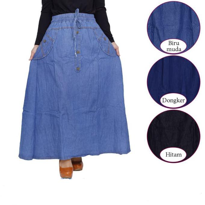 Rok Jeans Panjang Rok Remaja / Wanita Dewasa "HARGA PROMO"