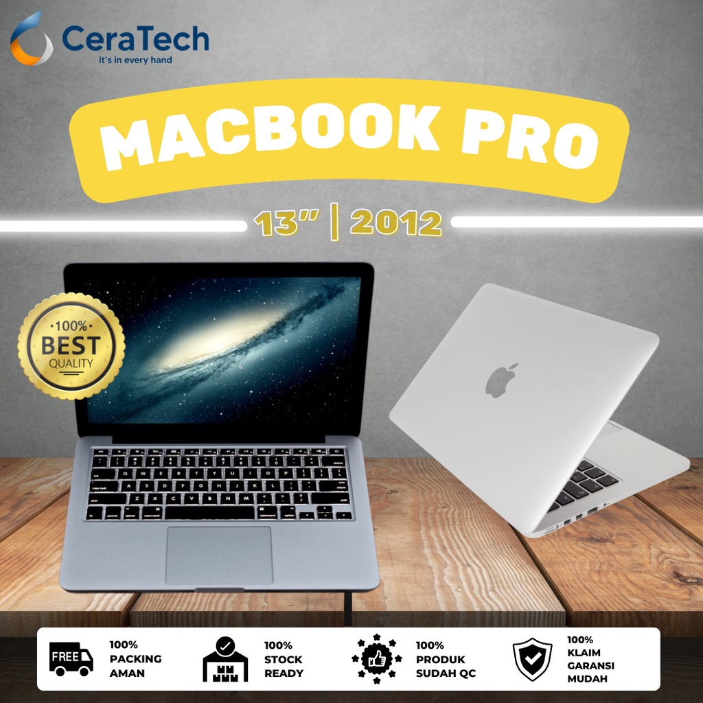 MACBOOK PRO 13 INC 2012 2011 MD101 - CORE I5 RAM 4GB SSD 128GB HDD 500GB SECOND ORIGINAL BERGARANSI