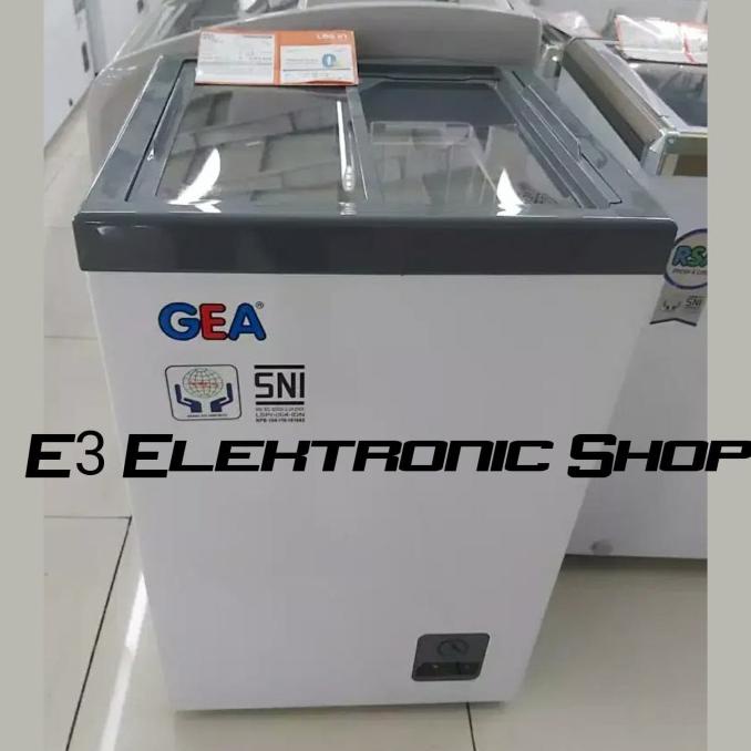 Gea Sd-103 Sliding Flat Glass Freezer Sd103 Kulkas Pembeku Ice Cream