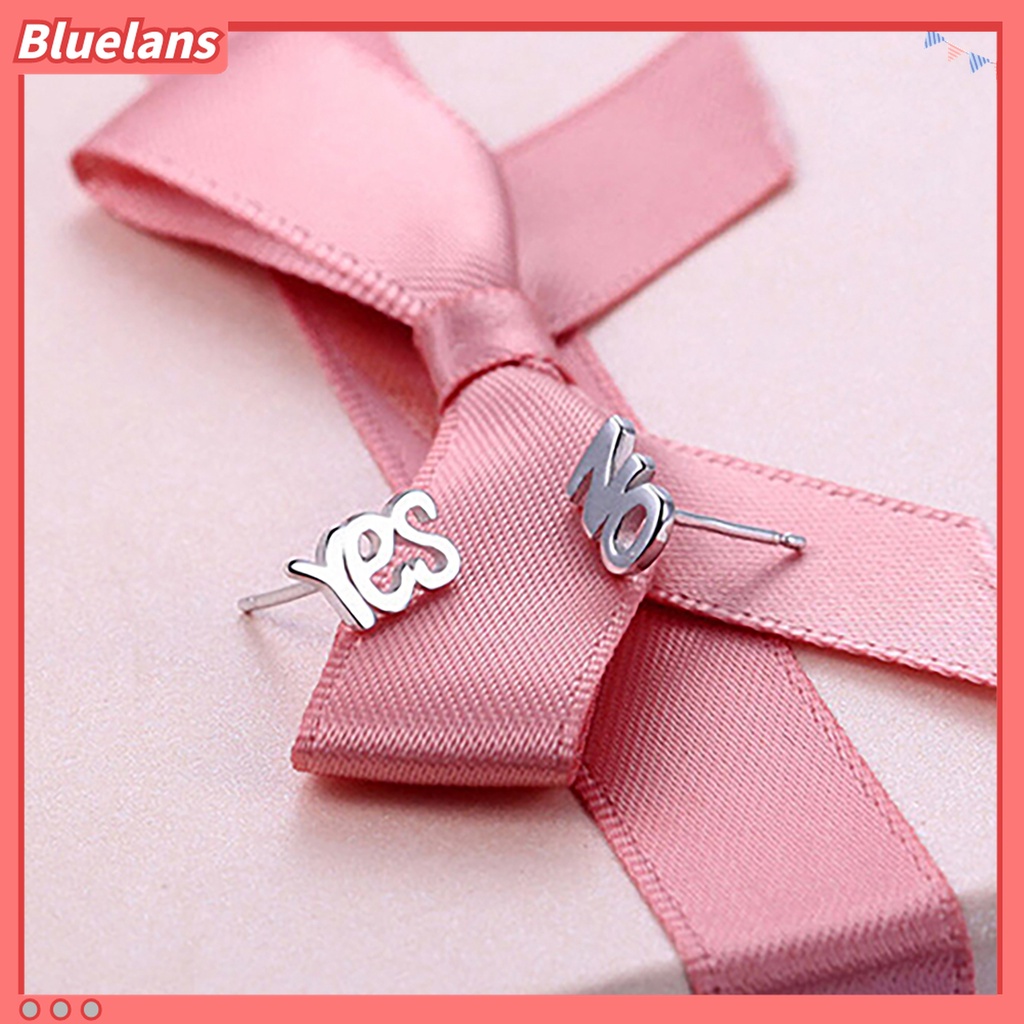 Bluelans 1 Pasang Anting Stud 925 Sterling Silver Gaya Korea Untuk Pesta