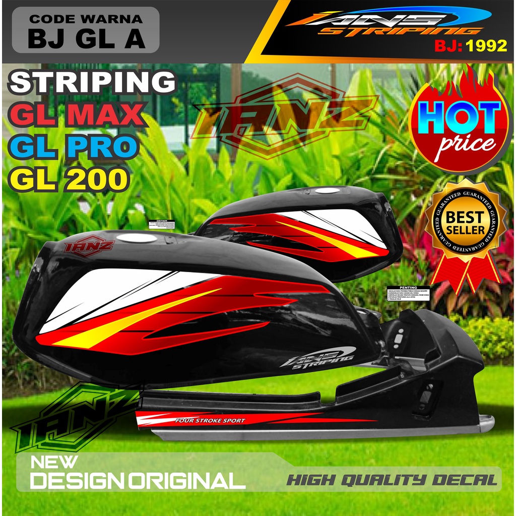 STIKER STRIPING STANDART GL MAX GL PRO / STRIPING VARIASI HONDA GL TERBARU / STRIPING VARIASI GL MAX / STIKER MOTOR