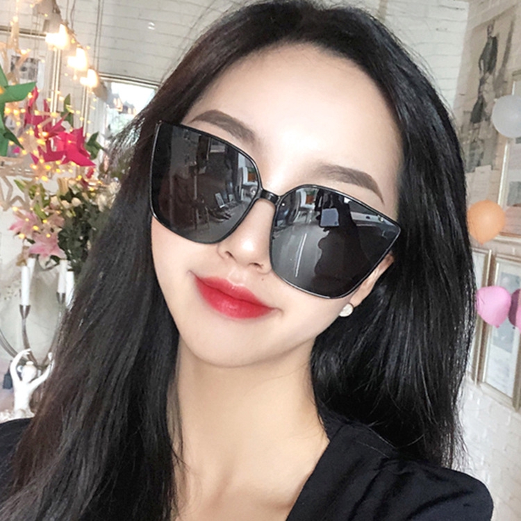 Fashion square frame European and American cat-eye thick-rim sunglasses